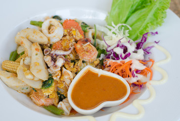 Fried Seafood Sukiyaki