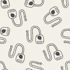 doodle collar rope seamless pattern background