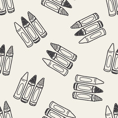 Doodle Crayon seamless pattern background