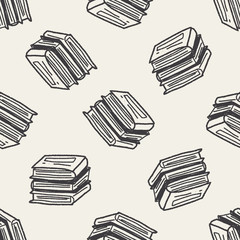 doodle book seamless pattern background - 81274782