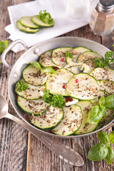 casserole with courgette and herbs