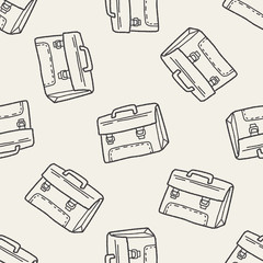 doodle School bag seamless pattern background