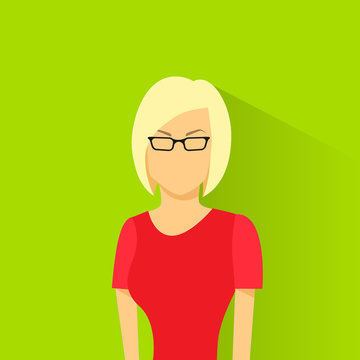 profile icon female avatar woman wear eye glasses portrait