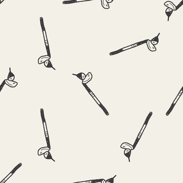 Golf Doodle Seamless Pattern Background