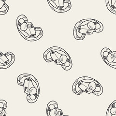whistle doodle seamless pattern background