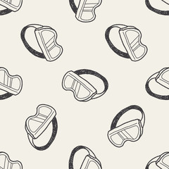 Doodle Goggles seamless pattern background