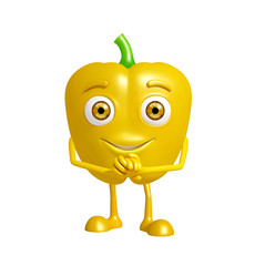 capsicum character with promise pose