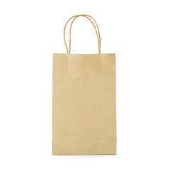 Reusable brown paper bag with loop handles
