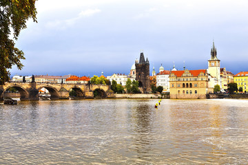 Charles Bridge in Prague, Czech republic