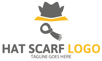 Hat Scarf Logo - obrazy, fototapety, plakaty