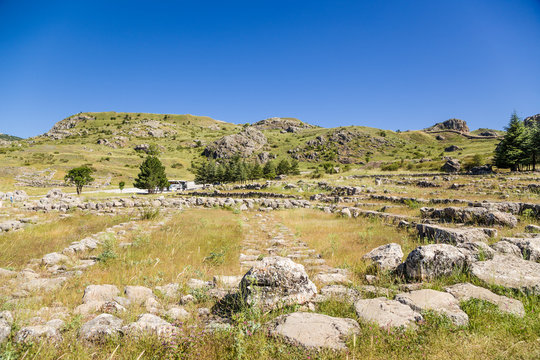 Hattusa, Turkey. Beautiful landscape with ancient ruins