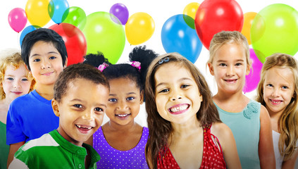 Children Kids Diversity Friendship Happiness Cheerful Concept