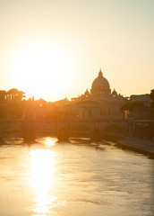 Obraz premium Vatican at sunset, Roma