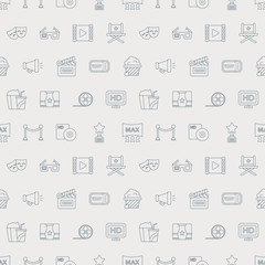 movie line icon pattern set