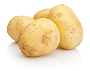 New potato isolated on white background