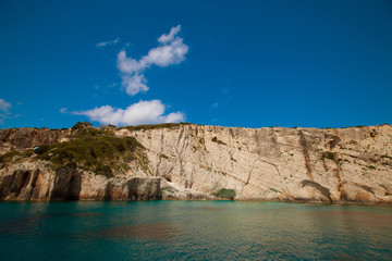 Fototapeta na wymiar Blue caves on Zakynthos island