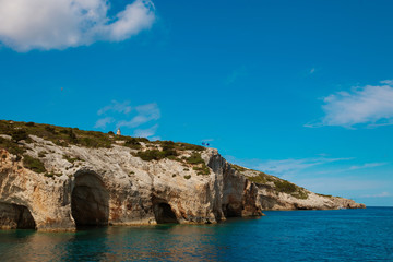 Blue caves on Zakynthos island