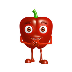 capsicum character with promise pose