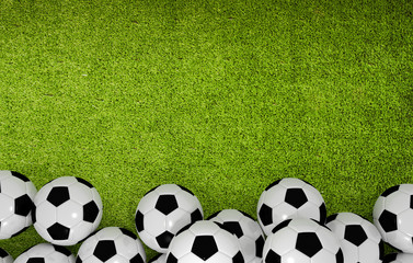Green Grass Background with Balls © Sondem