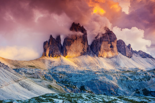 mountains landscape at sunset