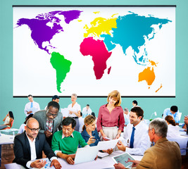 World Cartography Globalization Earth International Concept