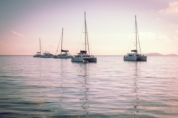 Fototapeta premium Recreational Yachts at the Indian Ocean