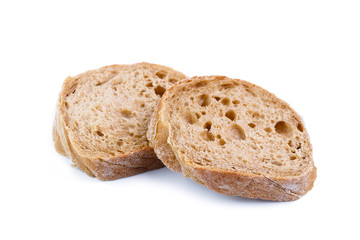 Bread on a white background.