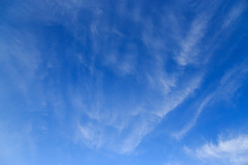 Beautiful sky with white cloud. Background.