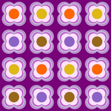 Tile pattern floral texture repeat endlessly 70s