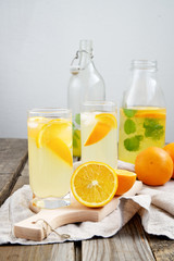 Obraz na płótnie Canvas Cold orange soda in a glass
