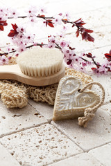 washing up with soft exfoliation and massage