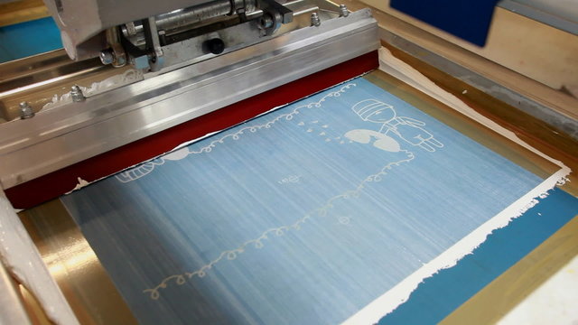 Screen printing manufacturing on t-shirts