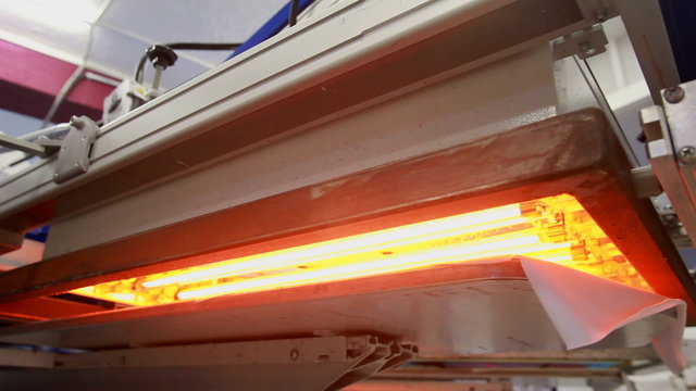 Screen printing manufacturing on t-shirts