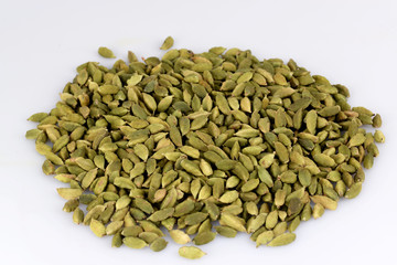 cardamom on white background