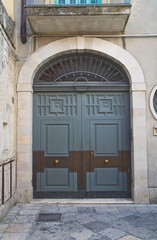 Wooden door. Matera. Basilicata. Italy.