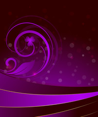 Swirl Flora Bubbles Backdrop