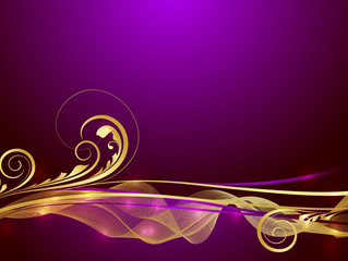 Golden Swirl Sparkles Background