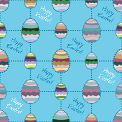 Happy easter cute holiday background seamless