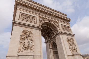 Fototapeta na wymiar Arc de Triomphe, Arch of Triumph Famous Landmark in Paris France