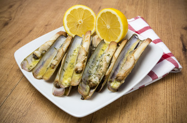 Navajas en aperitivo