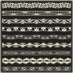 Vintage border set for design