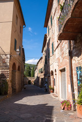 Fototapeta na wymiar Romantisches Dorf in der Toskana