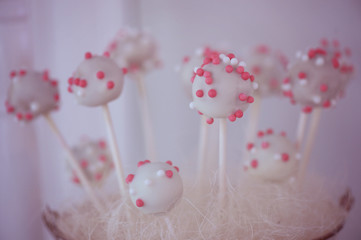 Cake pops on vase