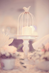 Birdcage stand for candle