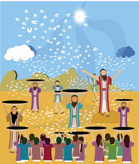 Manna, the bread from God, Exodus 16:14-16