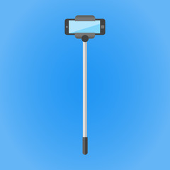 Selfie stick vector illustration