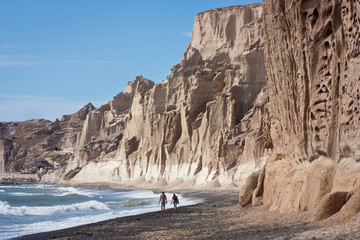 Santorini beach Vlychada, Greece © olgasyrova