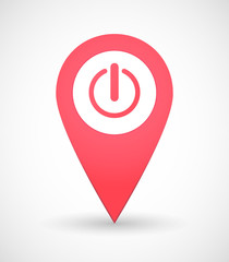 Map mark icon with an on/off sign