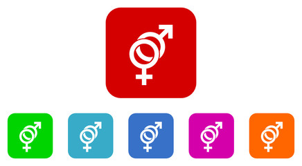 sex flat icon vector set