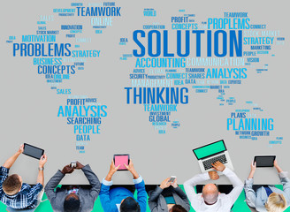 Solution Success Sloved Decision Strategic Progress Concept